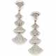 Diamond and white gold pendant earrings, in all ct… - фото 1