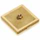 Chiseled yellow gold square shaped compact accente… - Foto 1
