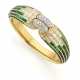 Sapphire, emerald, round and baguette diamond yell… - Foto 1