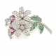 CUSI | Diamond, emerald and ruby white gold floral… - фото 1