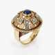 Ring mit Saphircabochon und Diamanten - фото 1