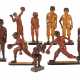 A GROUP OF NINE CARVED AND PAINT-DECORATED WOOD FIGURES OF BASEBALL PLAYERS - фото 1