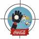 A PAINT-DECORATED METAL COCA-COLA BASEBALL TRADE SIGN - Foto 1