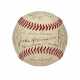 RARE 1946 MONTREAL ROYALS TEAM AUTOGRAPHED BASEBALL WITH JACKIE ROBINSON: FIRST MLB PROFESSIONAL TEAM (PSA/DNA 8 NM-MT) - photo 1