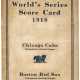 VERY SCARCE 1918 WORLD SERIES PROGRAM AT CHICAGO - photo 1