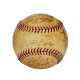 1941 BOSTON RED SOX TEAM AUTOGRAPHED BASEBALL WITH ATTRIBUTION TO LEFTY GROVE`S 300TH CAREER WIN GAME (GROVE FAMILY PROVENANCE)(PSA/DNA) - Foto 1
