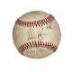 6/11/1990 NOLAN RYAN AUTOGRAPHED AND INSCRIBED BASEBALL ATTRIBUTED TO HIS SIXTH NO HIT GAME (UMPIRE JOHN SHULOCK PROVENANCE) - Foto 1