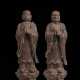 Paar seltene und große Figuren aus Eisen mit Darstellungen des Ananda and Kasyapa - Foto 1