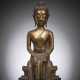 Ungewöhnliche Bronze des sitzenden Buddha - photo 1
