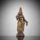 Figur der Shri Devi aus Kupfer und Messing - Foto 1