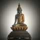 Partiell vergoldete Bronze des Buddha - photo 1