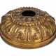 Feiner feuervergoldeter runder Lotussockel aus Kupferbronze - Foto 1