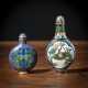 Zwei Cloisonné-Snuffbottles mit Drachen- bzw. Vogel- und Blumendekor - фото 1