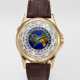 PATEK PHILIPPE. A RARE AND ATTRACTIVE 18K GOLD AUTOMATIC WORLD TIME WRISTWATCH WITH CLOISONNE ENAMEL DIAL - photo 1