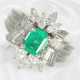 Ring: vintage Platinring mit Smaragd und Diamanten… - Foto 1