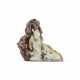 A FINELY CARVED CELADON AND RUSSET JADE FIGURE OF MAGU AND A DEER - Foto 1