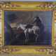 Gemälde: Reiter mit 2 Pferden, Ende 19. Jh. - Foto 1