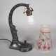 Jugendstillampe mit Künstler-Glasschirm, um 1900 - Foto 1