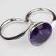 Ehinger-Schwarz Platin Doppelring mit Amethyst - photo 1