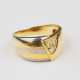 Diamantring mit 3 kl. Brillanten, 18K Gold - Foto 1