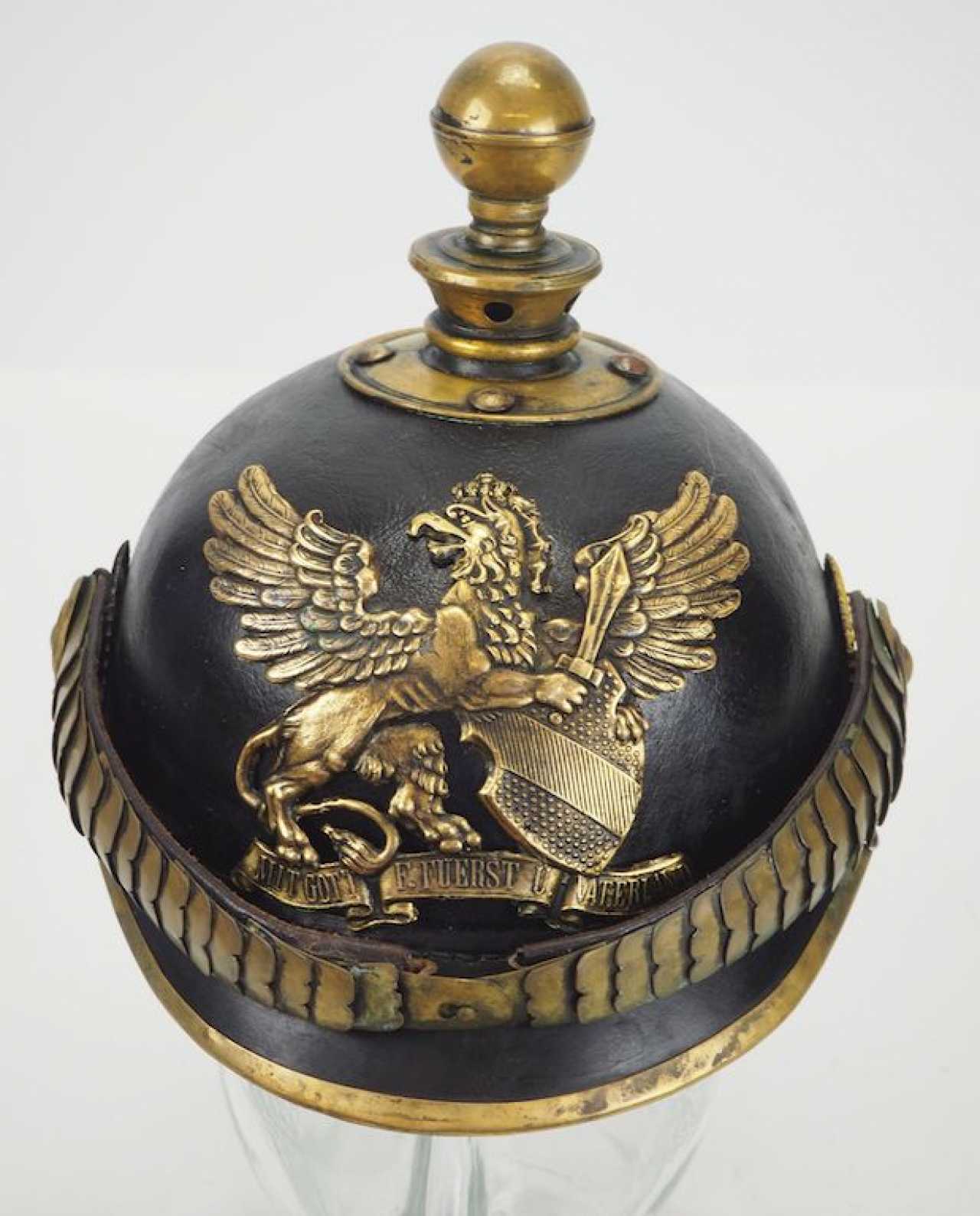 Baden : Pickelhaube for a One-year Volunteer in the artillery ...