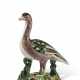 A FAMILLE VERTE BISCUIT FIGURE OF A DUCK - фото 1