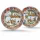 A PAIR OF FAMILLE VERTE-IMARI DISHES - фото 1