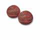A PAIR OF CARVED RED LACQUER PEACH-FORM BOXES AND COVERS - фото 1