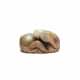 A BEIGE AND RUSSET JADE CARVING OF A COILED HORSE - photo 1