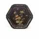 A MOTHER-OF-PEARL INLAID LACQUER HEXAGONAL DISH - photo 1