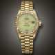 ROLEX, LADY YELLOW GOLD AND DIAMOND-SET ‘DATEJUST’, WITH GREEN STONE DIAL, REF. 69198 - фото 1
