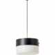 Cylindrical suspension lamp in black pai… - photo 1