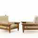 Roberto Menghi. Pair of armchairs with rotatable trays i… - photo 1