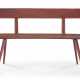 A RED-PAINTED CHILD`S BENCH - фото 1