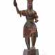 A CARVED AND POLYCHROME PAINT-DECORATED `INDIAN MAIDEN` CIGAR STORE FIGURE - фото 1