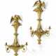 A CLASSICAL PAIR OF EAGLE-CARVED GILTWOOD WALL SCONCES - фото 1