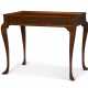 A QUEEN ANNE MAHOGANY TRAY-TOP TEA TABLE - photo 1