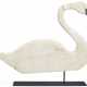 A CARVED AND PAINTED WOOD SWAN BOATHOUSE WEATHERVANE - photo 1