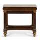 A CLASSICAL GILT-STENCILED MAHOGANY MARBLE-TOP PIER TABLE - Foto 1