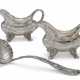 A PAIR OF AMERICAN SILVER SAUCEBOATS AND A SOUP LADLE - photo 1