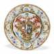 A CHINESE EXPORT PORCELAIN `ENGLISH MARKET` ARMORIAL SOUP-PLATE FROM THE LEAKE OKEOVER SERVICE - фото 1