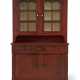 A LATE FEDERAL RED-PAINTED AND GRAIN-PAINTED MAHANTONGO VALLEY STEP-BACK CUPBOARD - photo 1