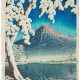 Kawase Hasui (1883-1957) | Clearing After Snowfall on Mount Fuji, Tagonoura Beach (Fuji no yukibare, Tagonoura) | Showa period, 20th century - фото 1