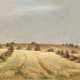 Holtorf, Hans (1899 Friedrichstadt-1984 Bockholmwik) "Feldlandschaft mit verregneten Kornhocken", Öl/ Hartfaser, sign. u.l. und dat.´60, 38x51 cm, Rahmen - Foto 1