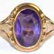 Ring, 333er GG, mit oval facettiertem Amethyst, ges. 2,37 g, RG 54 - фото 1