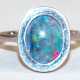 Ring, 333er WG, mit ovaler Opal-Triplette, ges. 2,47 g, RG 54 - photo 1