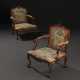 A PAIR OF GEORGE III CARVED FRUITWOOD ARMCHAIRS - фото 1