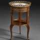 A LATE LOUIS XV ORMOLU AND SEVRES PORCELAIN-MOUNTED TULIPWOOD GUERIDON - Foto 1