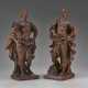 A PAIR OF TERRACOTTA ALLEGORICAL FIGURES OF ABUNDANCE AND FORTUNE - Foto 1