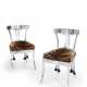 A PAIR OF POLISHED STEEL KLISMOS SIDE CHAIRS - photo 1